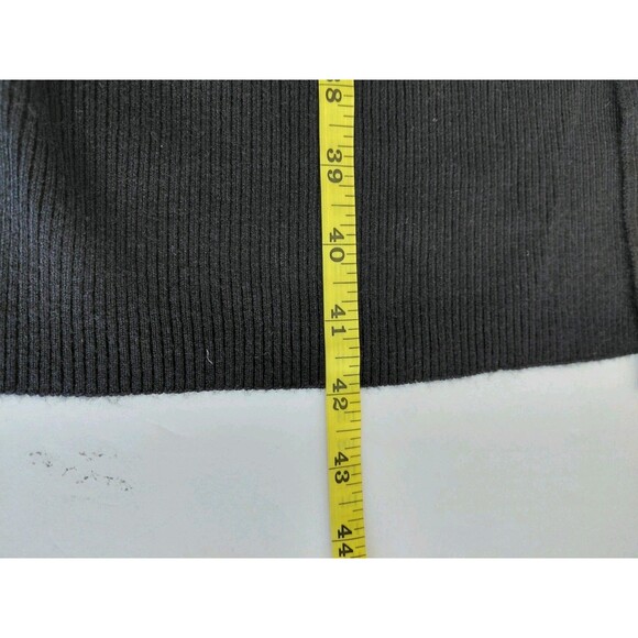 Fashion To Figure FTF Long Black Tight Knit Sweater Shrug Size 0 Oversized - Picture 7 of 9